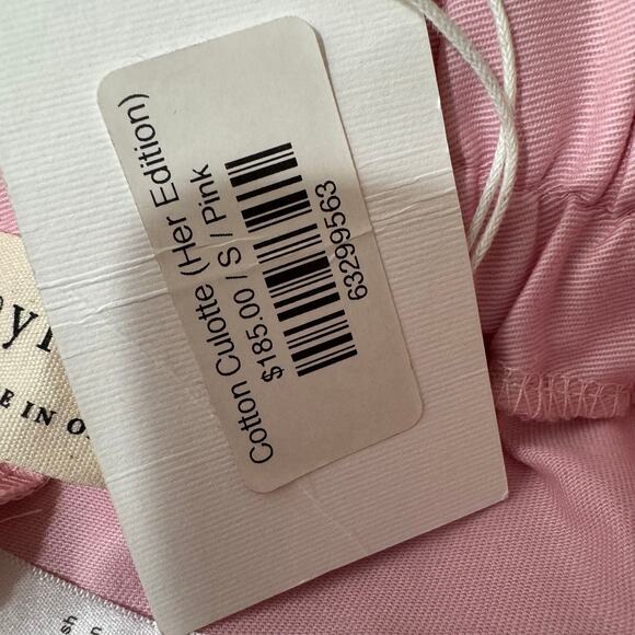 Taylor Jay  Cotton Culotte Her Edition Pink Pants Size S NWT - Picture 5 of 11